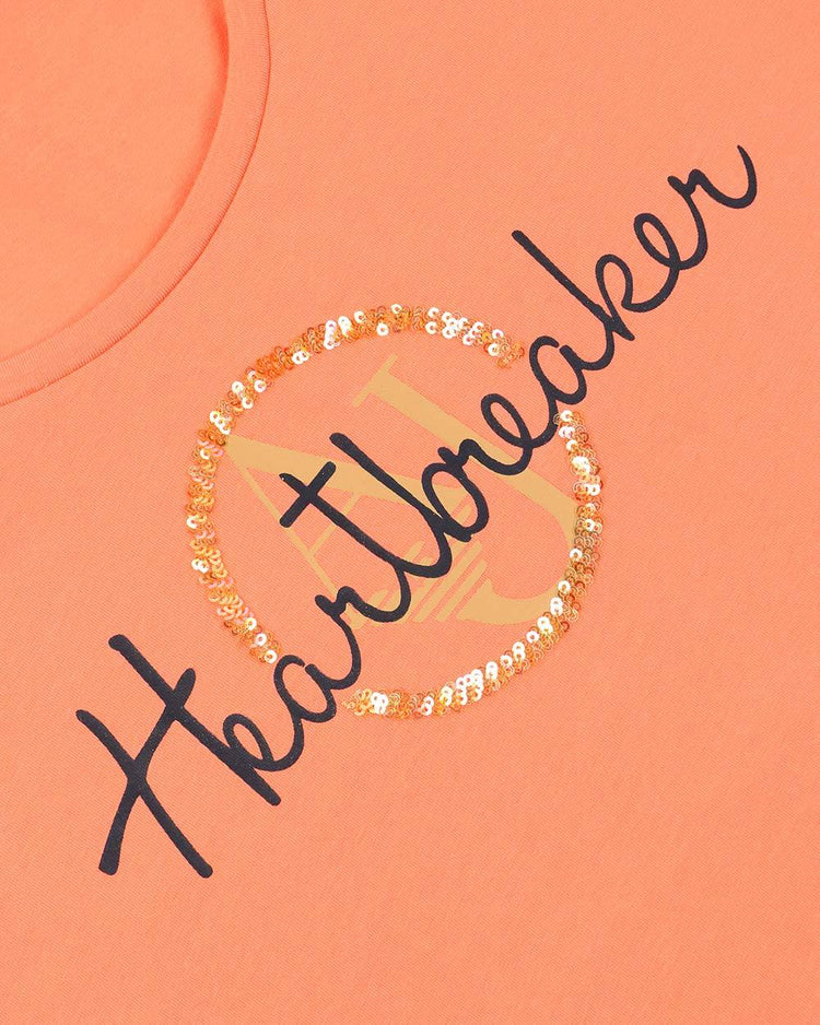 Printed Crew Neck Short Sleeves T-Shirt