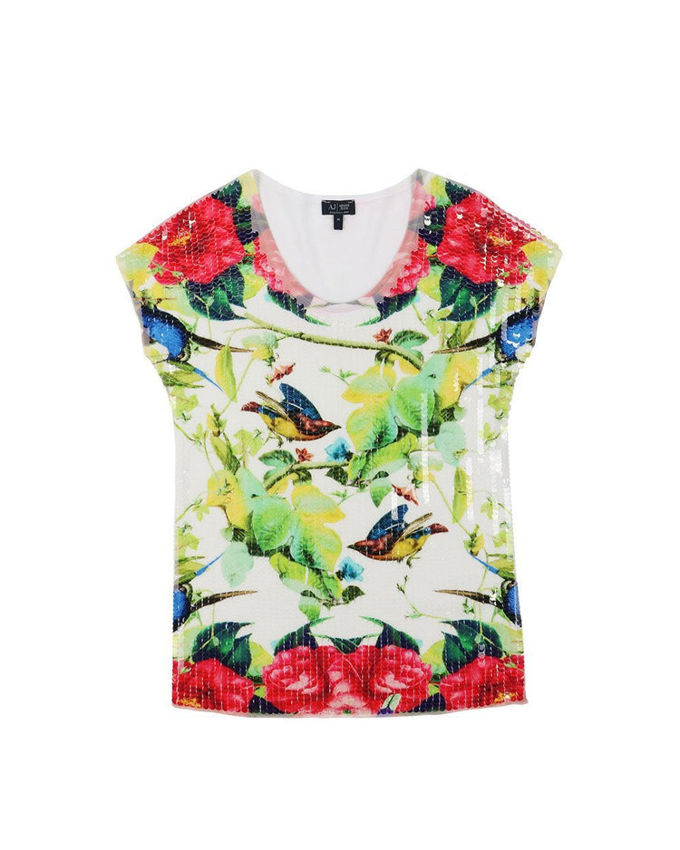 Printed Crew Neck Short Sleeves T-Shirt