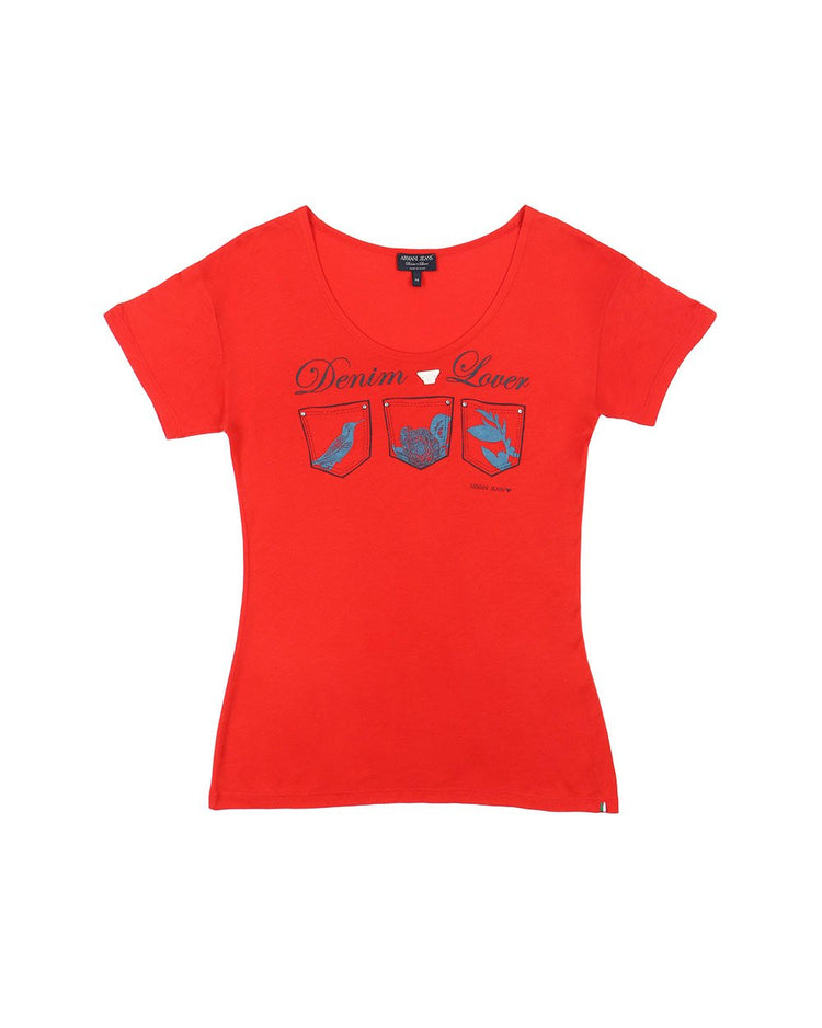 Printed Crew Neck Short Sleeves T-Shirt