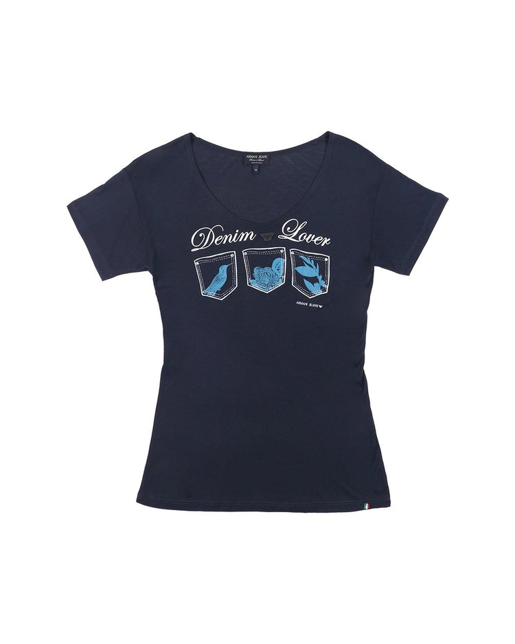 Printed Crew Neck Short Sleeves T-Shirt