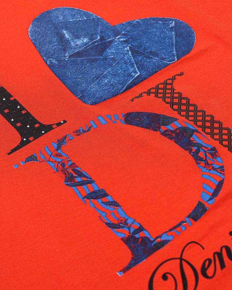 Printed Crew Neck Short Sleeves T-Shirt