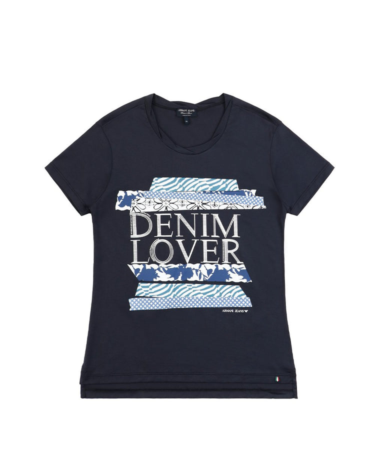 Printed Round Neck Short Sleeves T-shirt