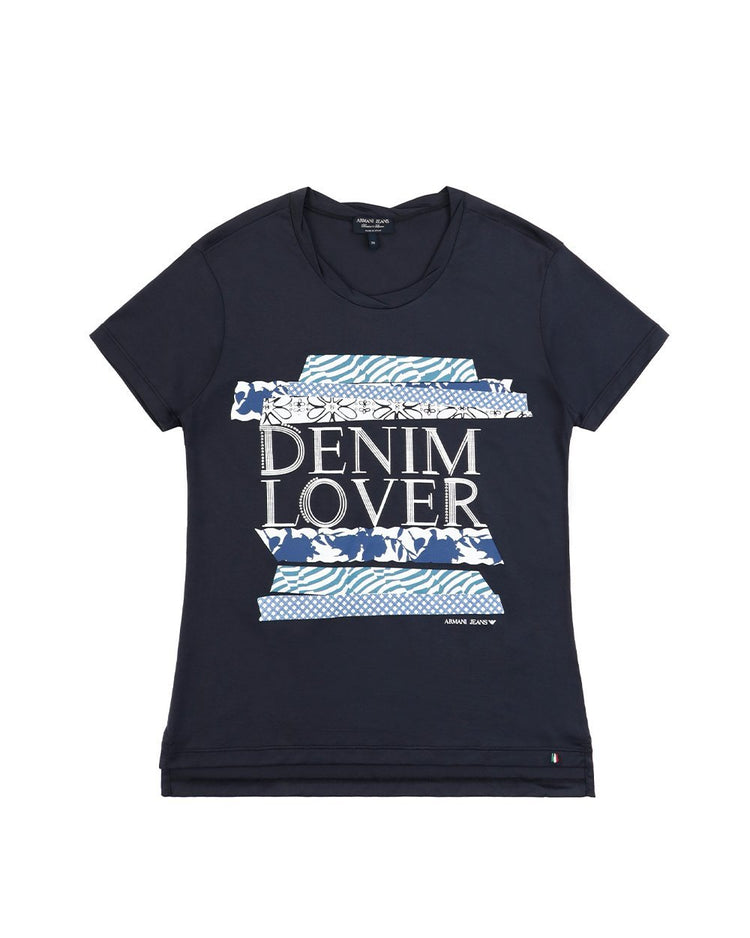 Printed Round Neck Short Sleeves T-shirt