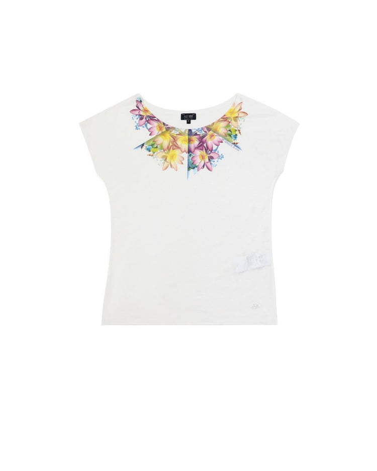 Printed Round Neck Short Sleeves T-shirt