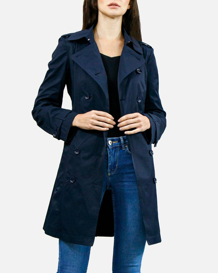 Double-breasted Mid-length Trench Coat