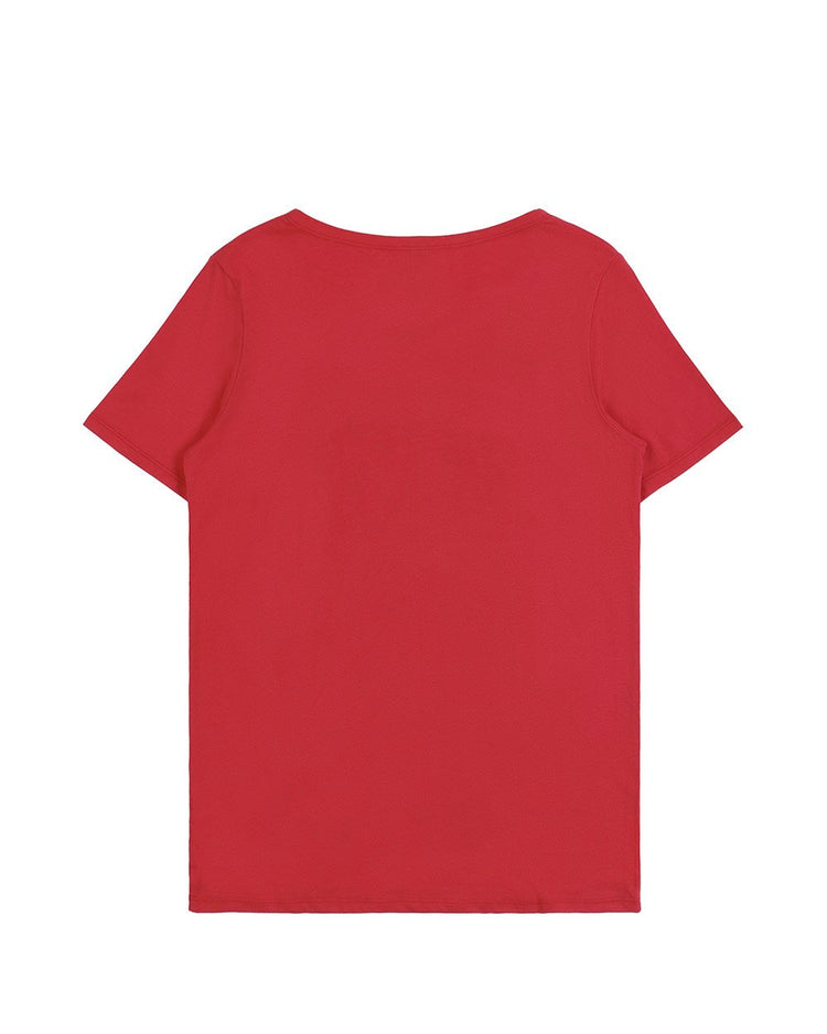 Printed Round Neck Short-Sleeves T-shirt