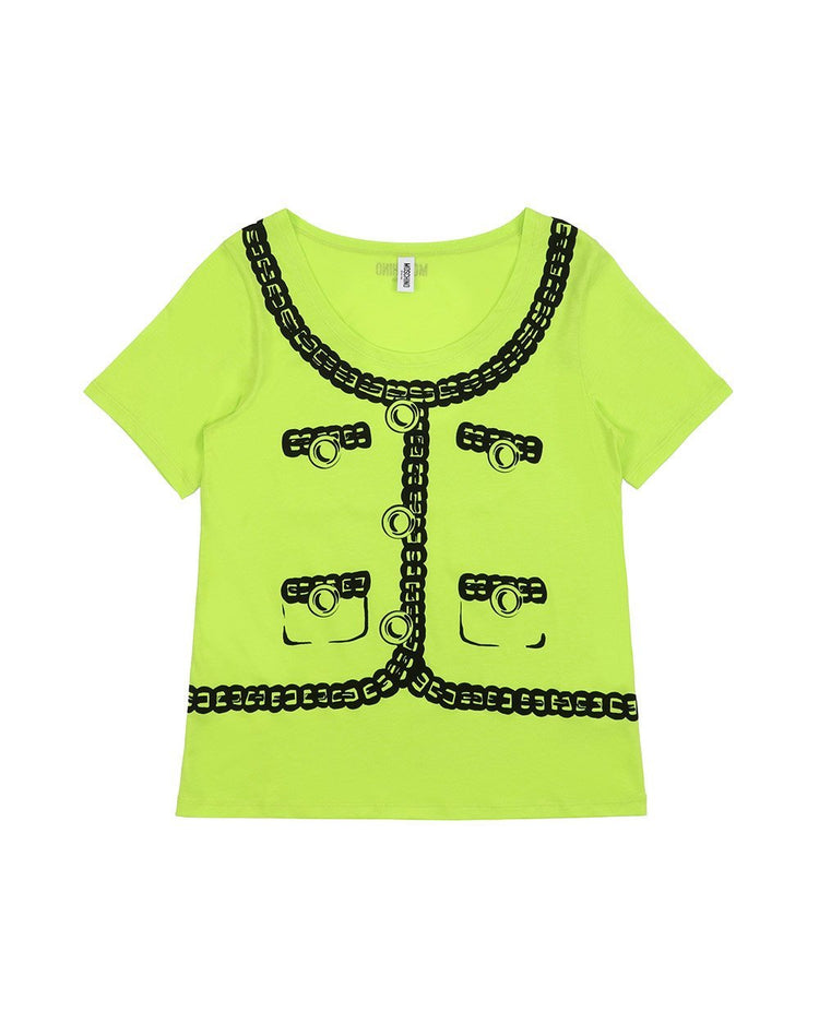 Print Round Neck Short Sleeves T-Shirt