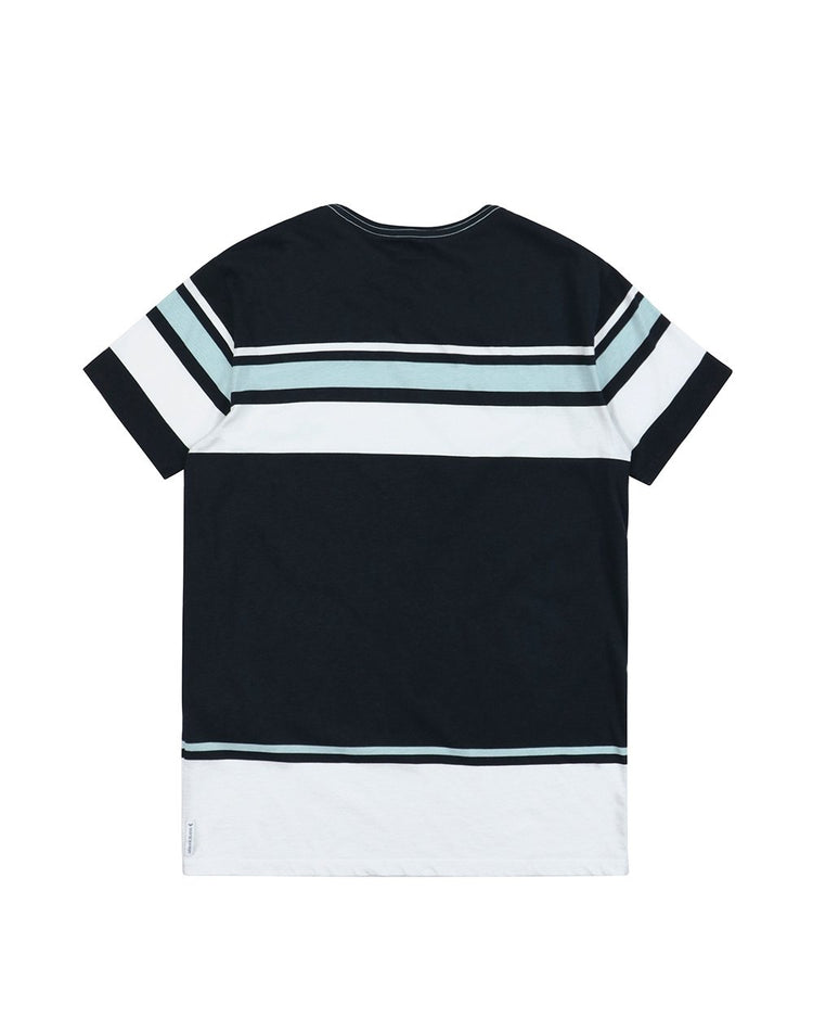 Patchwork Round Neck Short Sleeved T-shirt