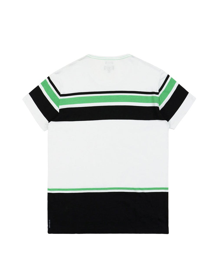 Patchwork Round Neck Short Sleeved T-shirt