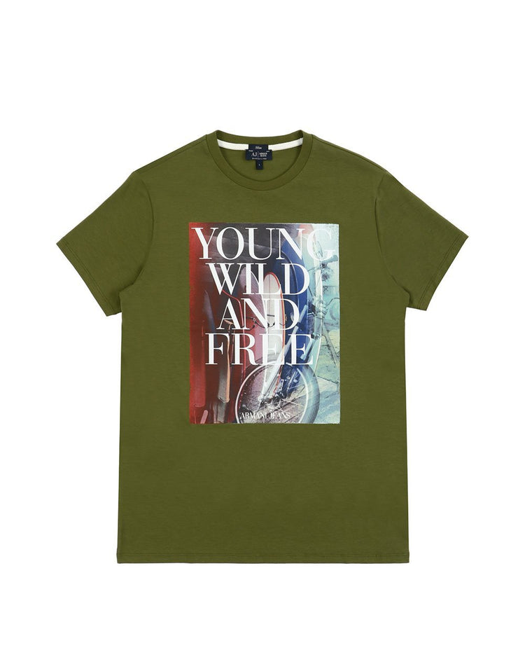 Printed Round Neck Short Sleeves T-shirt