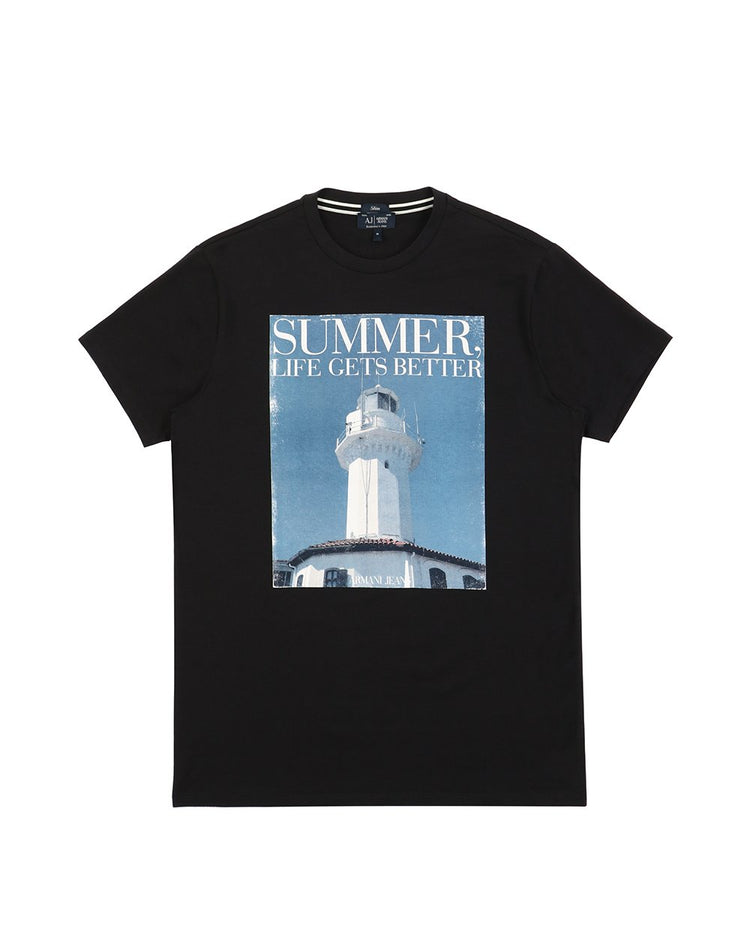 Printed Round Neck Short Sleeves T-shirt