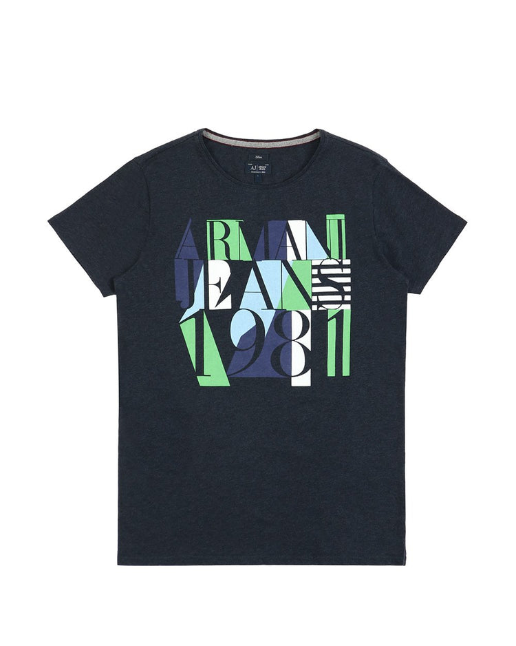 Printed Round Neck Short Sleeves T-shirt