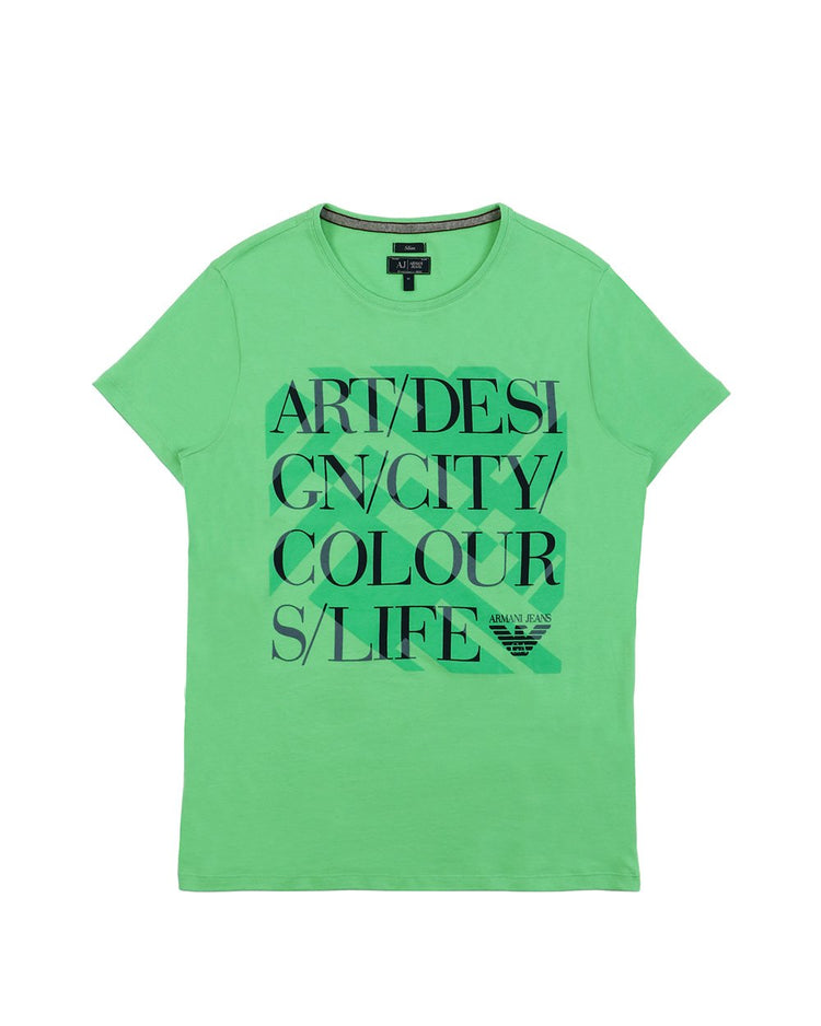 Printed Round Neck Short Sleeves T-shirt