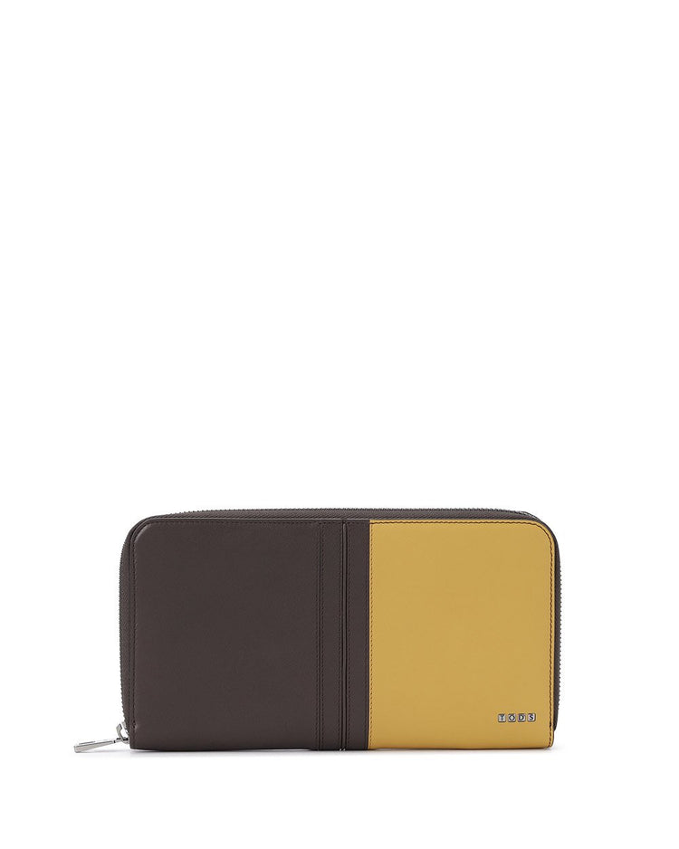 Stitching Color Long Zipper Wallet