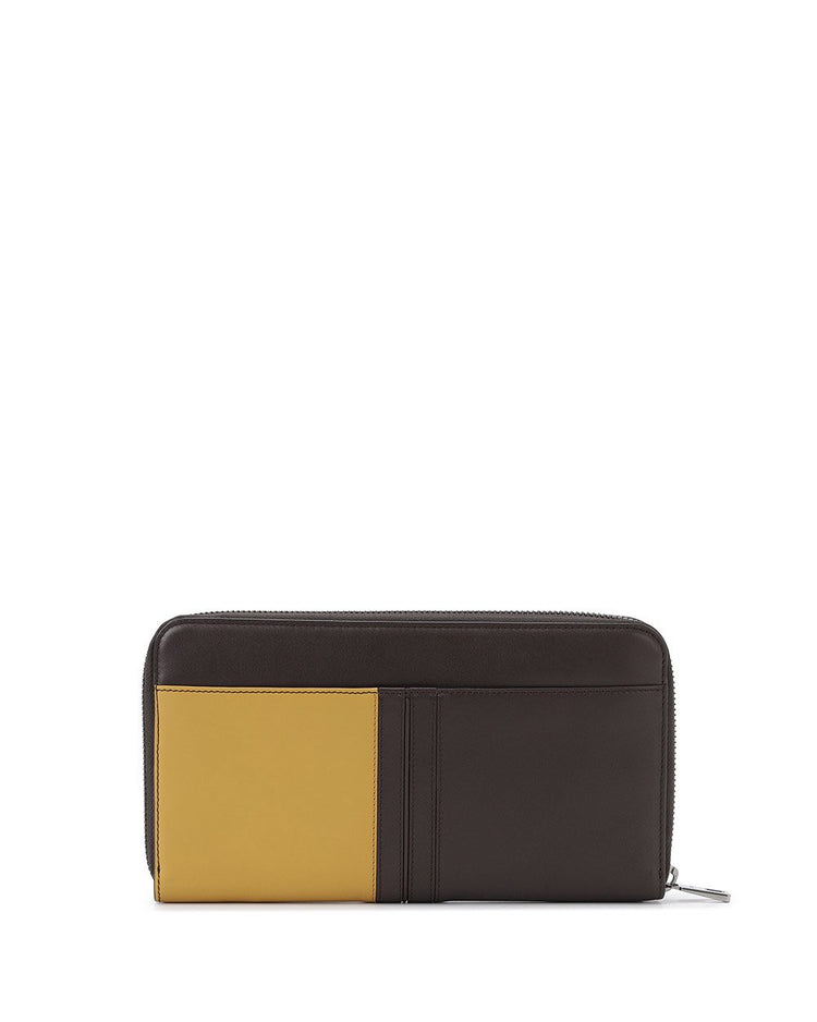 Stitching Color Long Zipper Wallet