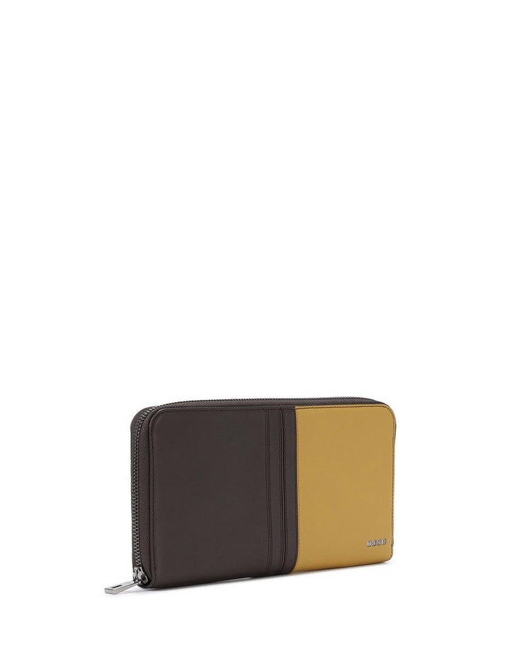 Stitching Color Long Zipper Wallet