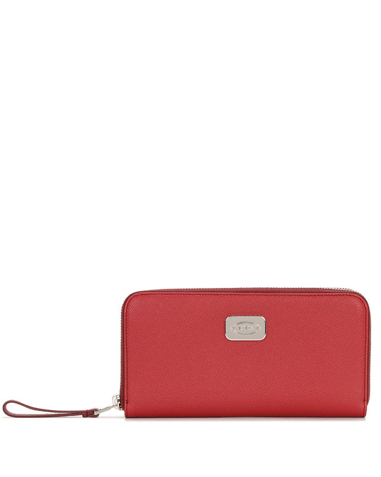 Leather Zip Around Wallet