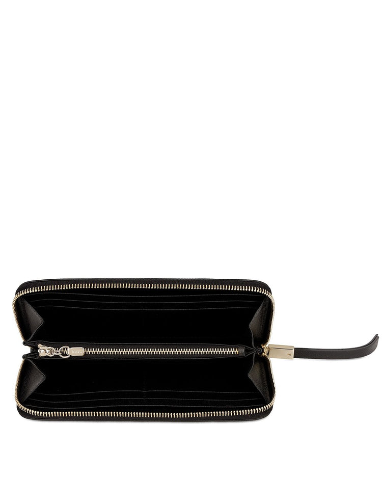 Leather Zip Around Wallet