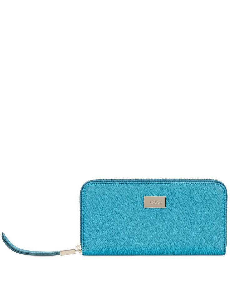 Leather Zip Around Wallet