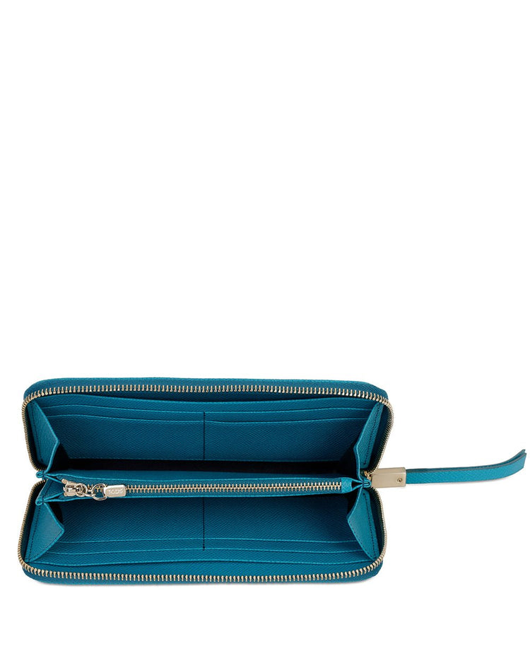 Leather Zip Around Wallet
