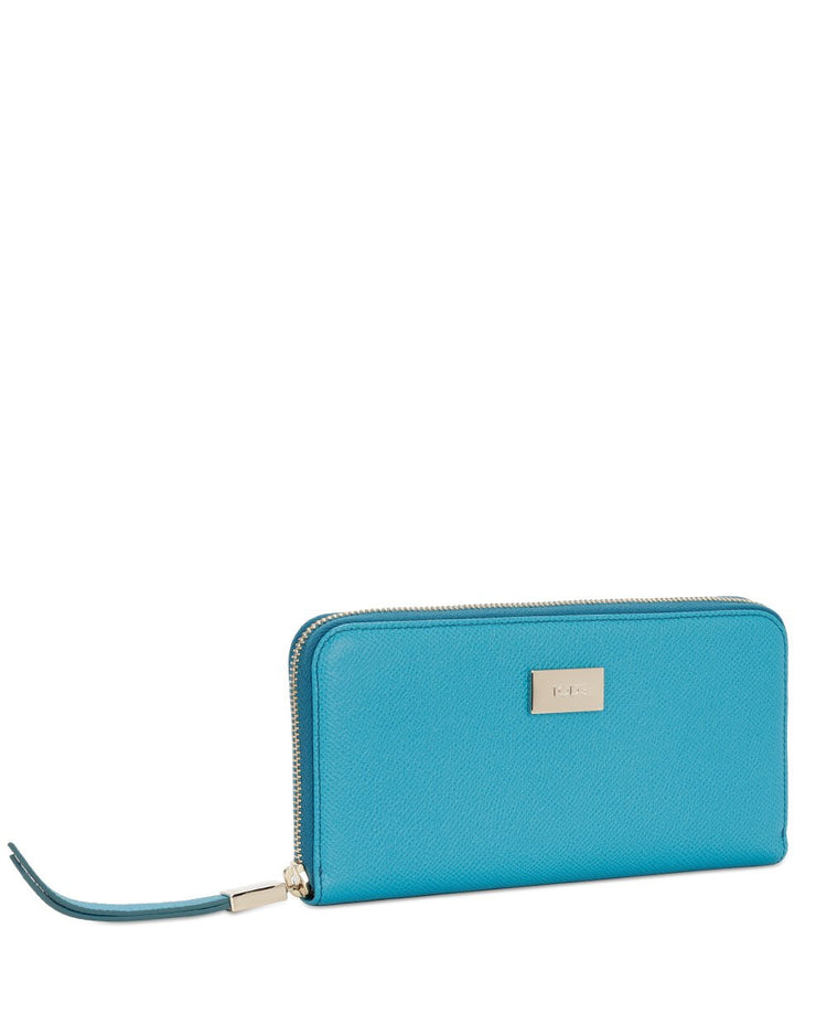 Leather Zip Around Wallet