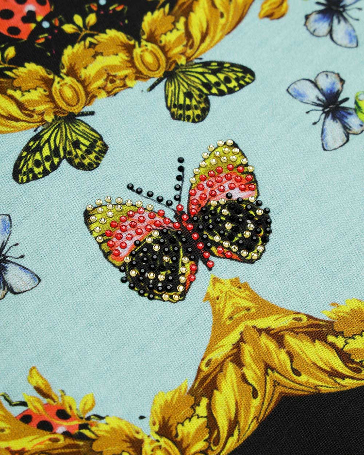 Printed Round Neck Short Sleeves T-shirt