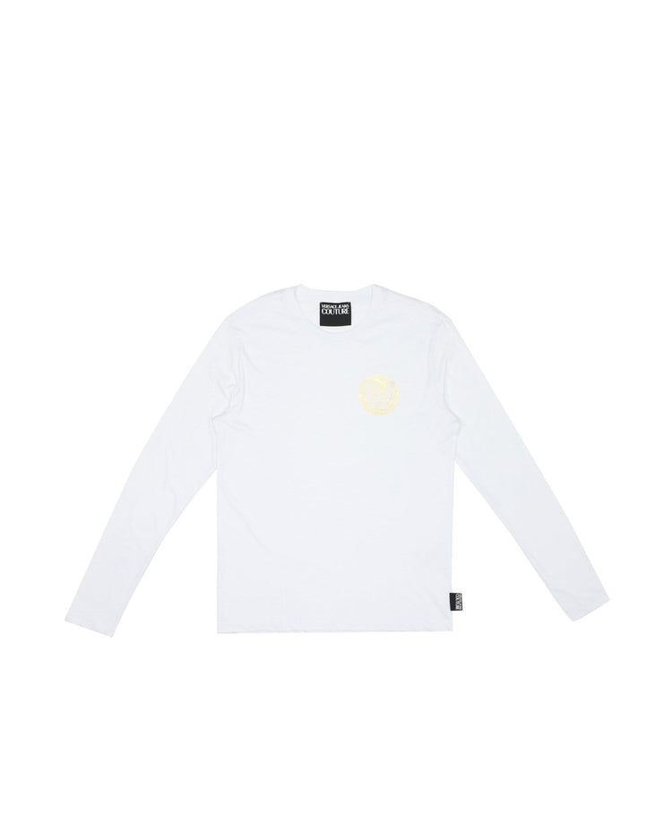 Solid Color Casual Printed Crew Neck Long Sleeves T-Shirt