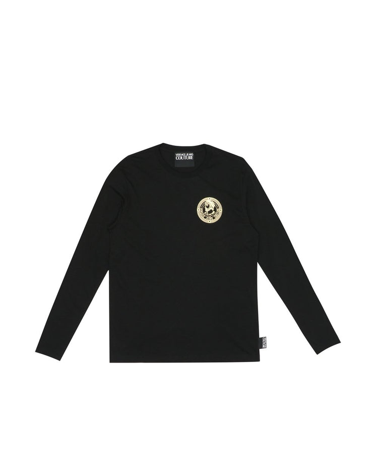 Solid Color Casual Printed Crew Neck Long Sleeves T-Shirt