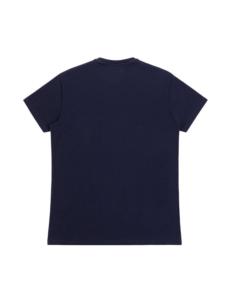 Crew Neck Short-sleeved Cris-crossing Print T-Shirt