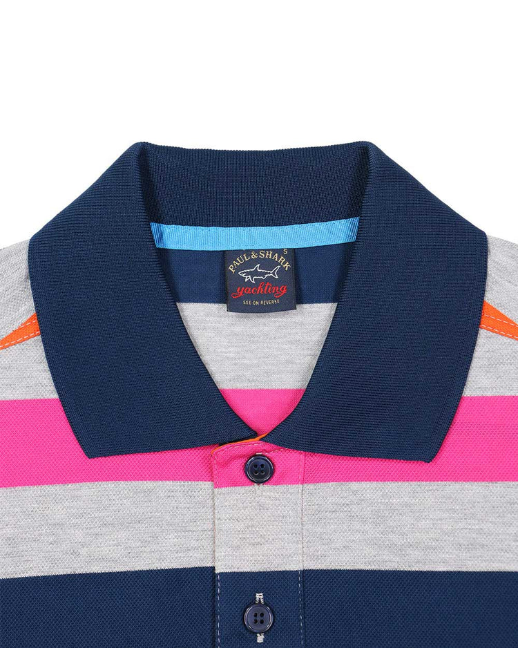 Stripe Cotton Polo Shirt - ISSI Outlet