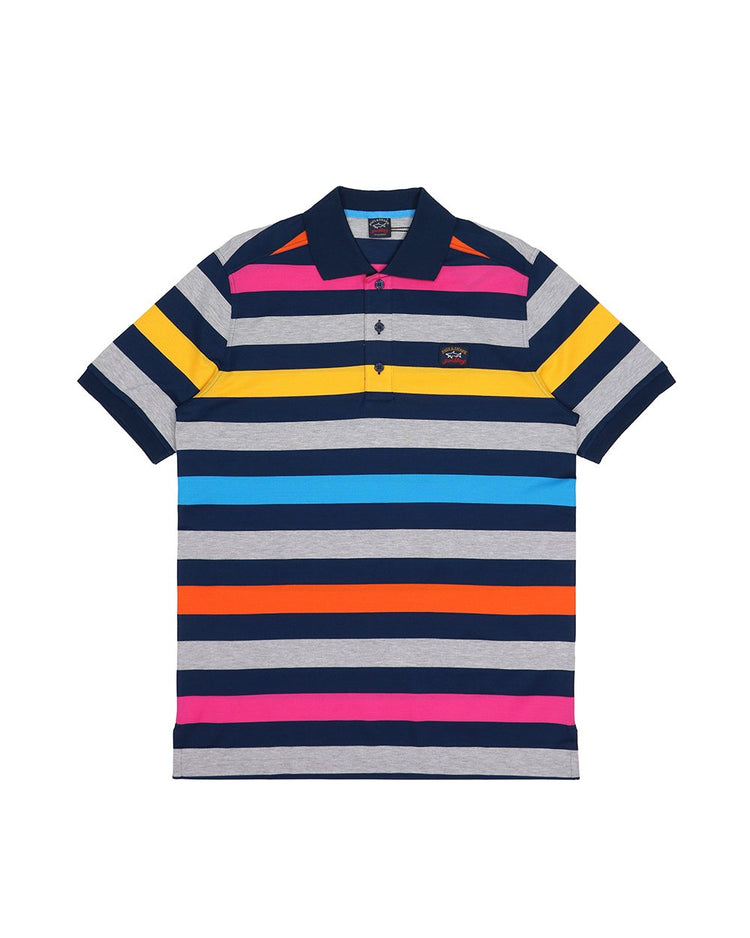 Stripe Cotton Polo Shirt