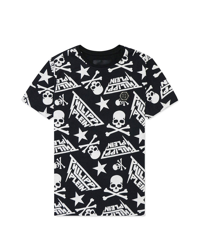 Print Round Neck Short Sleeves T-Shirt - ISSI Outlet