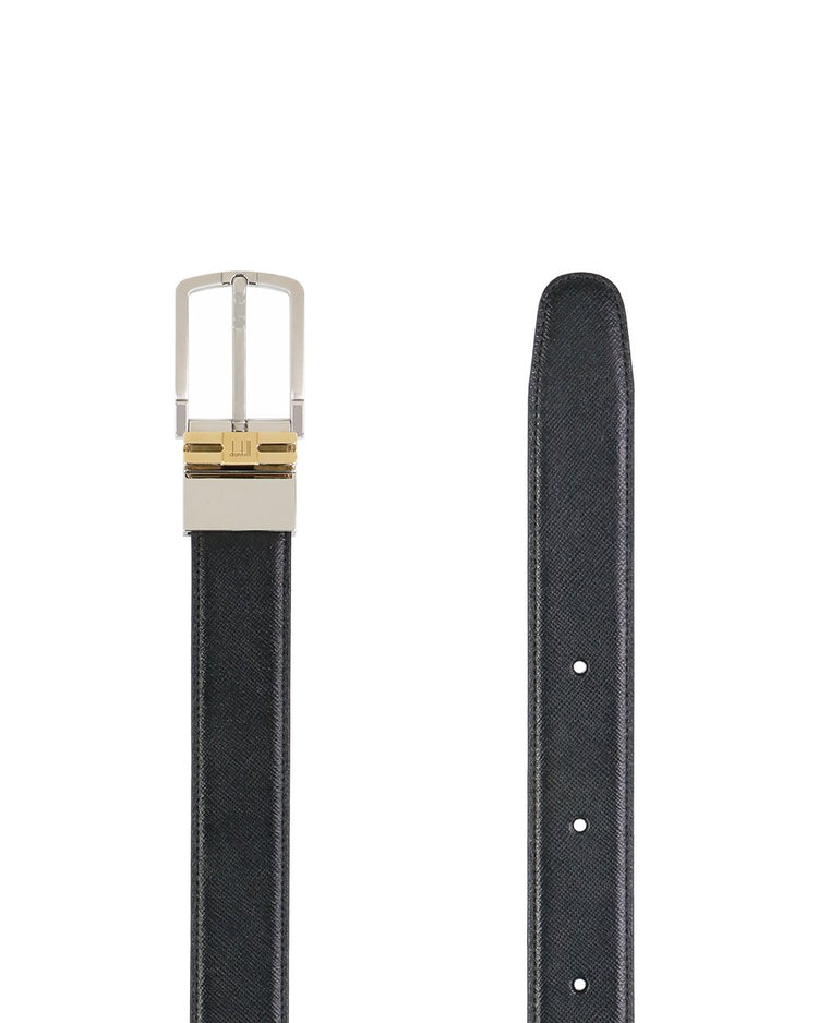 Silver Buckle Shadow Leather Belt - ISSI Outlet