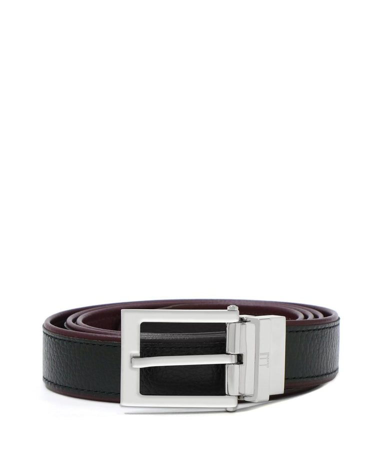 Reversible Square Rivet Black Bordeaux Belt