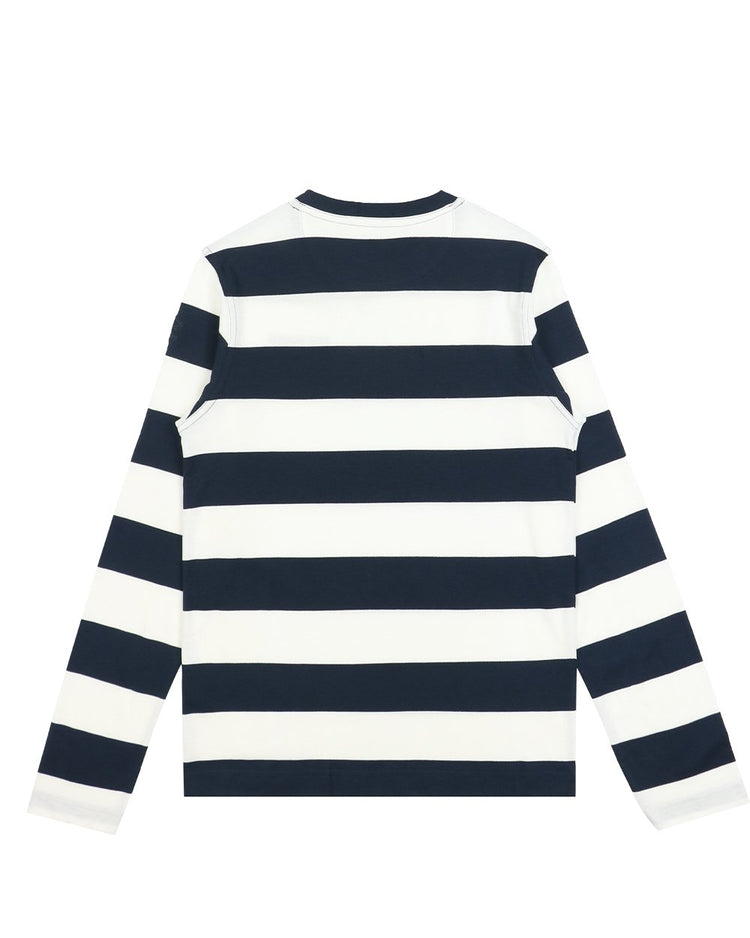 Classic Embroidered Striped Slim Long Sleeve T-Shirt - ISSI Outlet