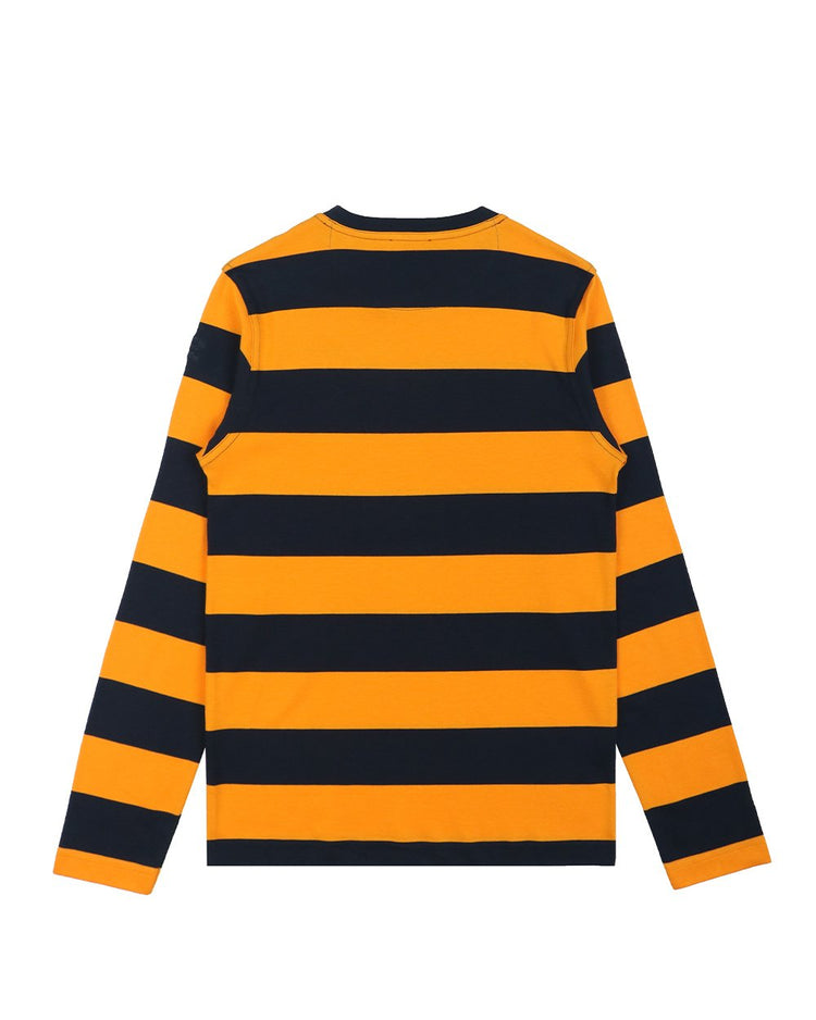 Classic Embroidered Striped Slim Long Sleeve T-Shirt - ISSI Outlet