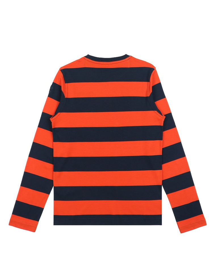 Classic Embroidered Striped Slim Long Sleeve T-Shirt - ISSI Outlet