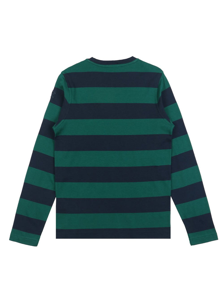 Classic Embroidered Striped Slim Long Sleeve T-Shirt - ISSI Outlet
