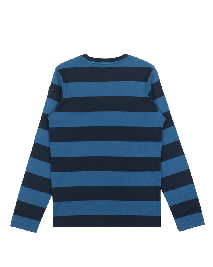 Classic Embroidered Striped Slim Long Sleeve T-Shirt - ISSI Outlet