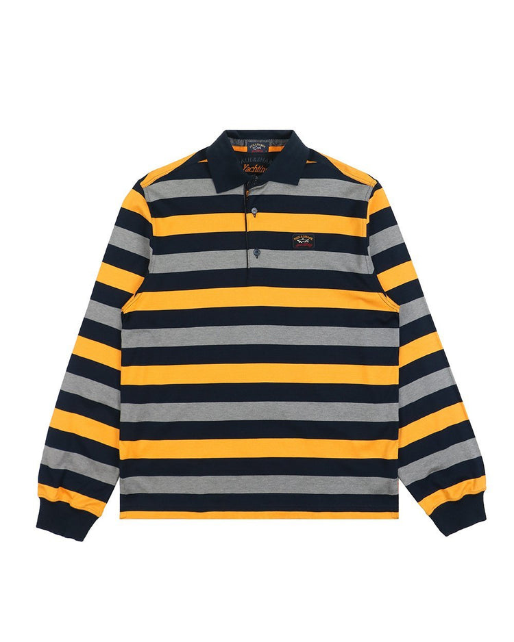 Classic Embroidered Striped Long Sleeve T-Shirt