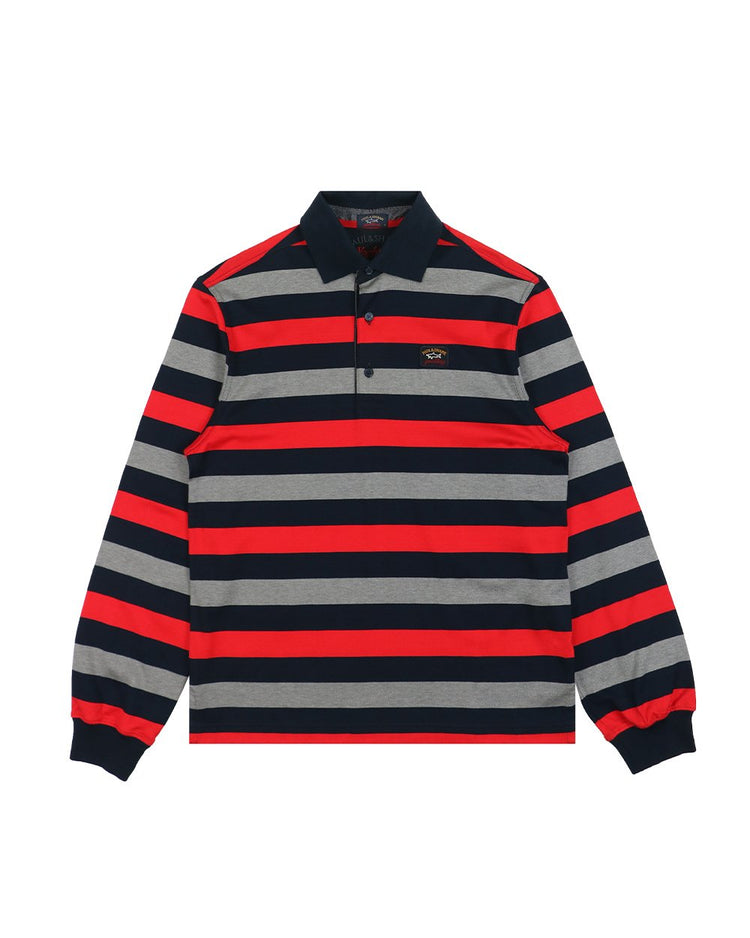 Classic Embroidered Striped Long Sleeve T-Shirt - ISSI Outlet