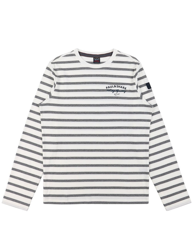 Long Sleeves Stripe Cotton T-Shirt - ISSI Outlet
