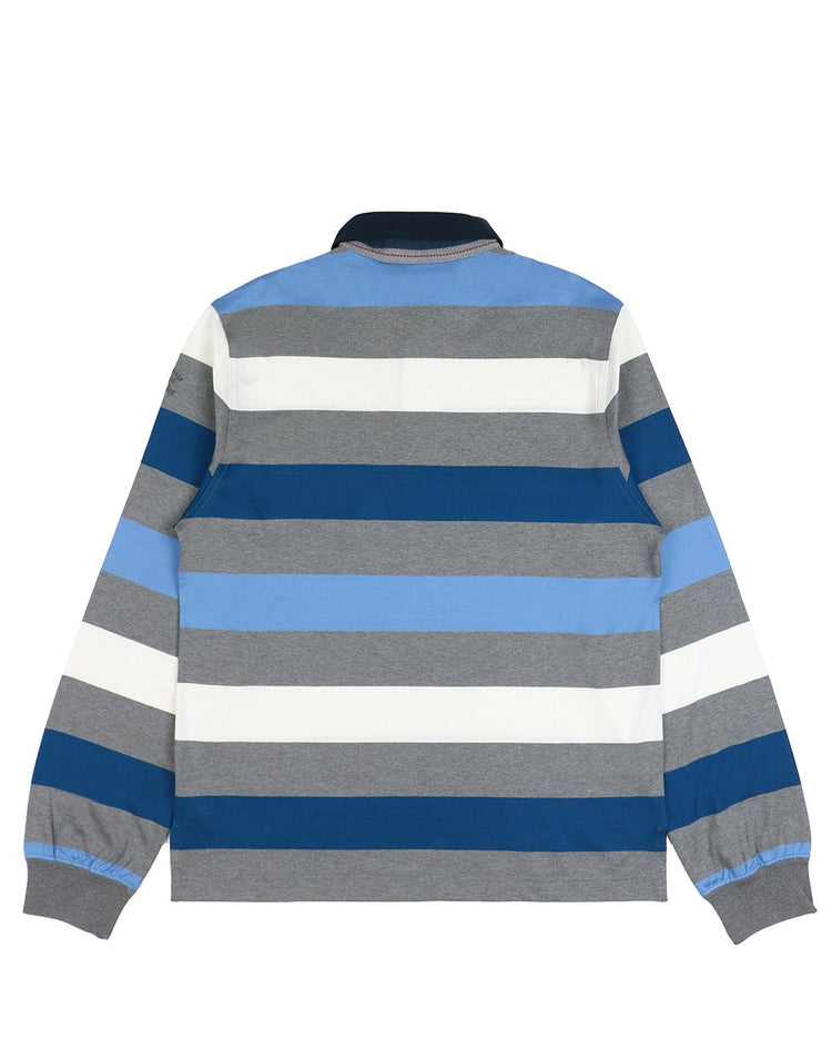Long Sleeves Stripe Cotton Polo Shirt - ISSI Outlet