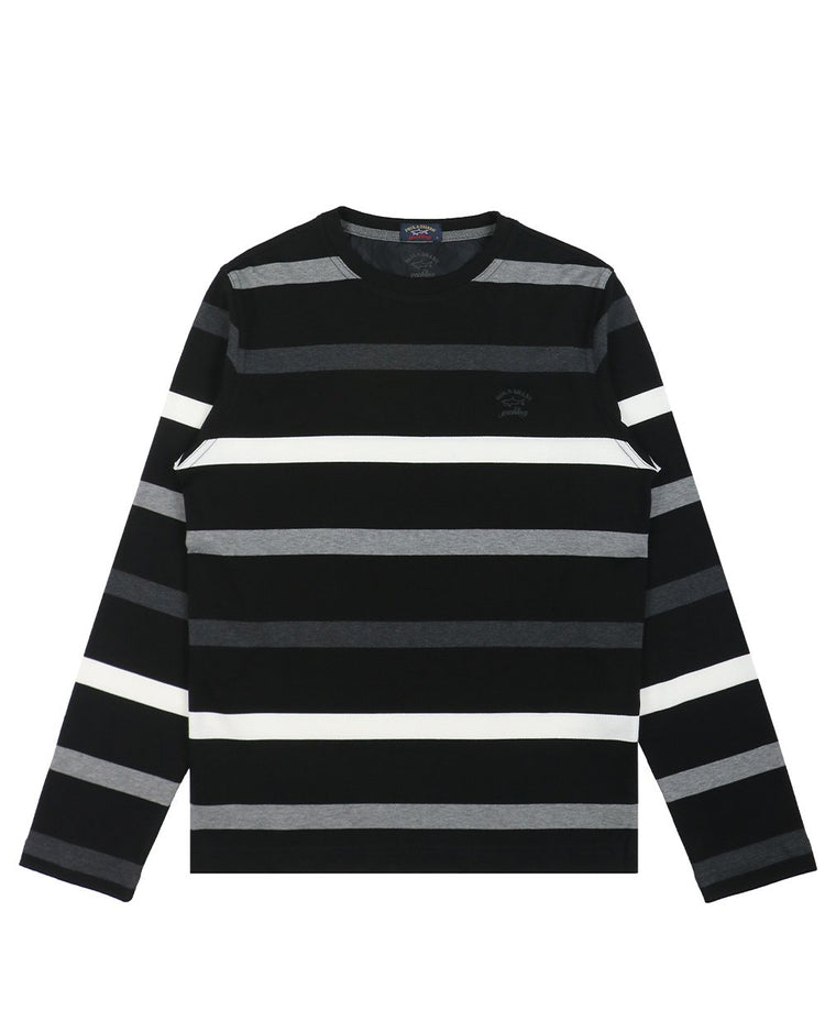 Long Sleeves Stripe Cotton T-Shirt - ISSI Outlet