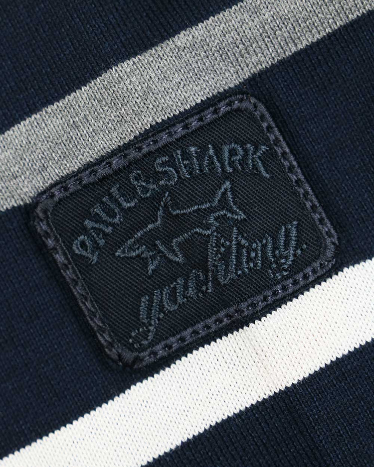 Long Sleeves Stripe Cotton Polo Shirt - ISSI Outlet