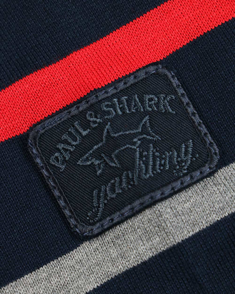 Long Sleeves Stripe Cotton Polo Shirt - ISSI Outlet