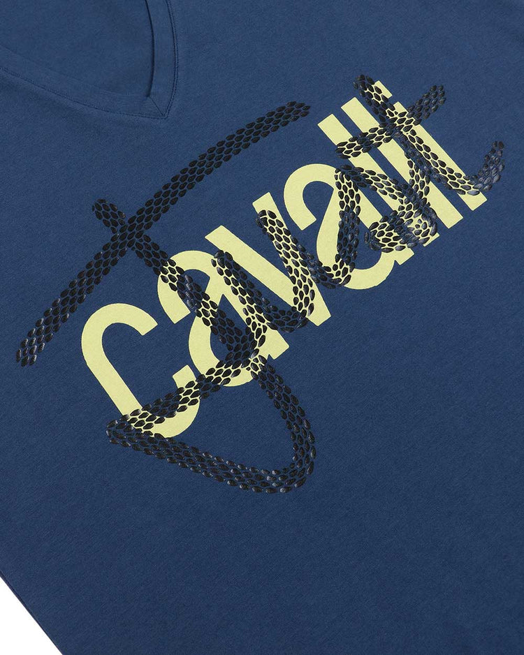 Printed V-Neck Short Sleeves T-Shirt - ISSI Outlet