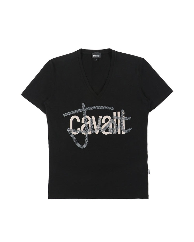 Printed V-Neck Short Sleeves T-Shirt - ISSI Outlet
