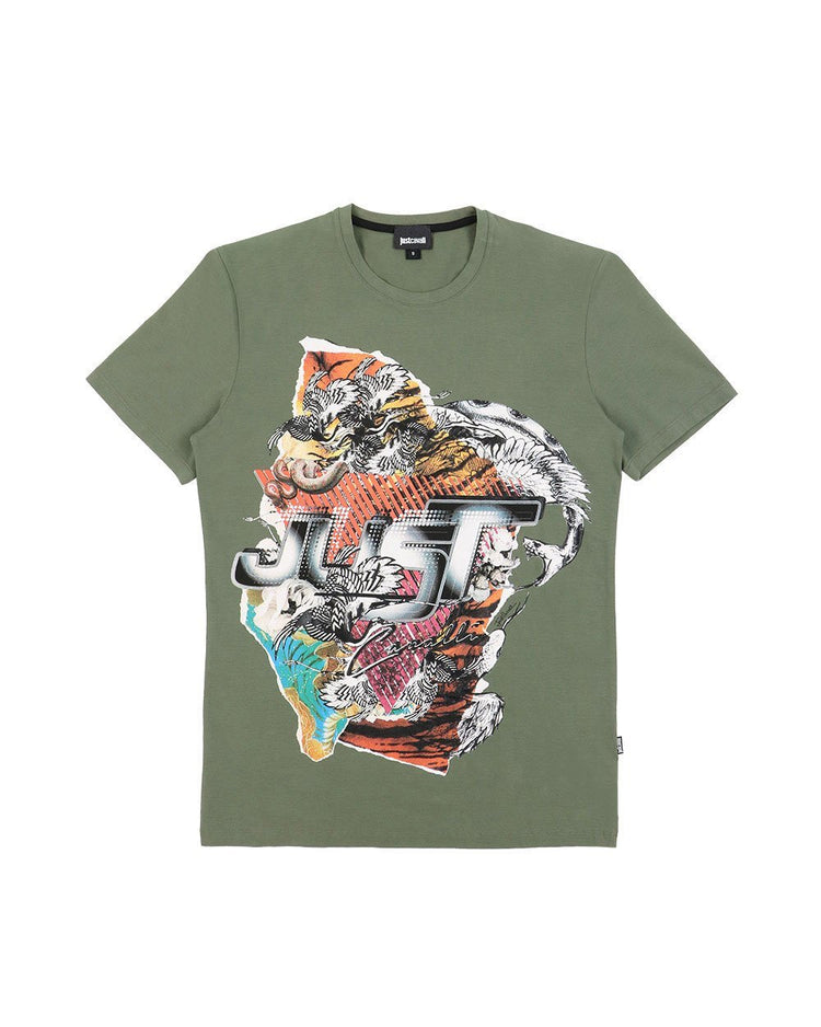 Printed Crew Neck Short Sleeves T-Shirt