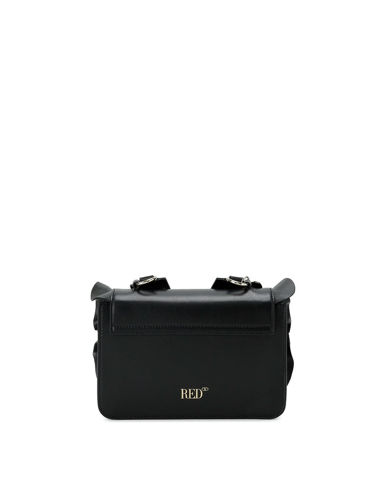 Leather Ruffle Shoulder Bag